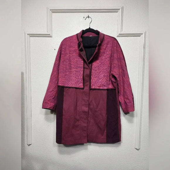 Lululemon Cocoon Car Coat Berry Rust Maroon M Jacket Outdoors Athletic Fall - Picture 4 of 10